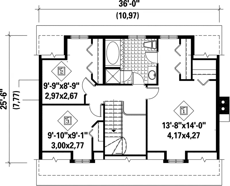 Country French House Plan Second Floor - Levy Cape Cod Cottage Home 126D-0063 - Shop House Plans and More