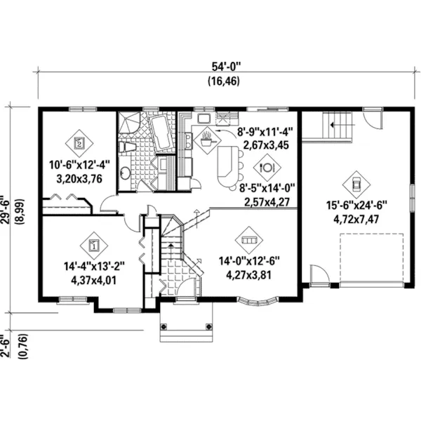 Craftsman House Plan First Floor - Alcorn Traditional Ranch Home 126D-0066 - Search House Plans and More