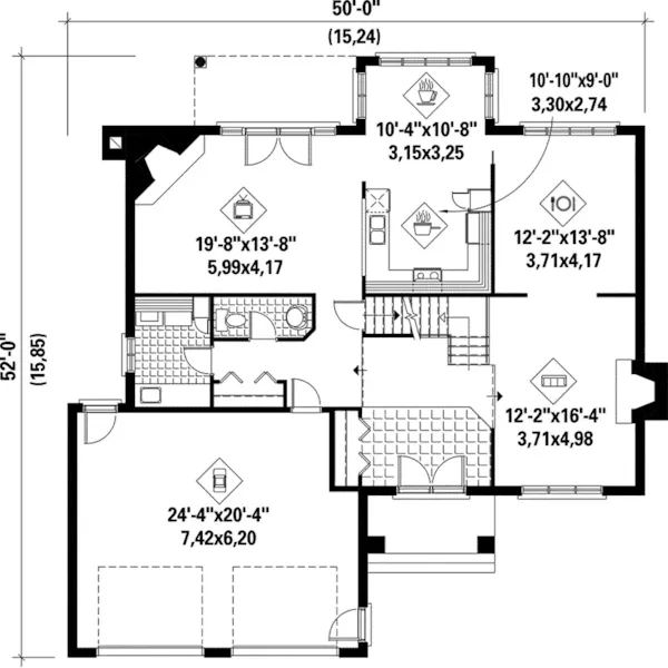 Modern House Plan First Floor - Sapphire Neoclassical Home 126D-0069 - Shop House Plans and More