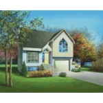 European House Plan Front of Home - Carabio Contemporary Home 126D-0073 - Search House Plans and More