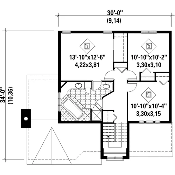 Victorian House Plan Second Floor - Kathryn Neoclassical Home 126D-0078 - Search House Plans and More