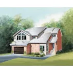 European House Plan Front of Home - Oakcrest Contemporary Home 126D-0080 - Shop House Plans and More