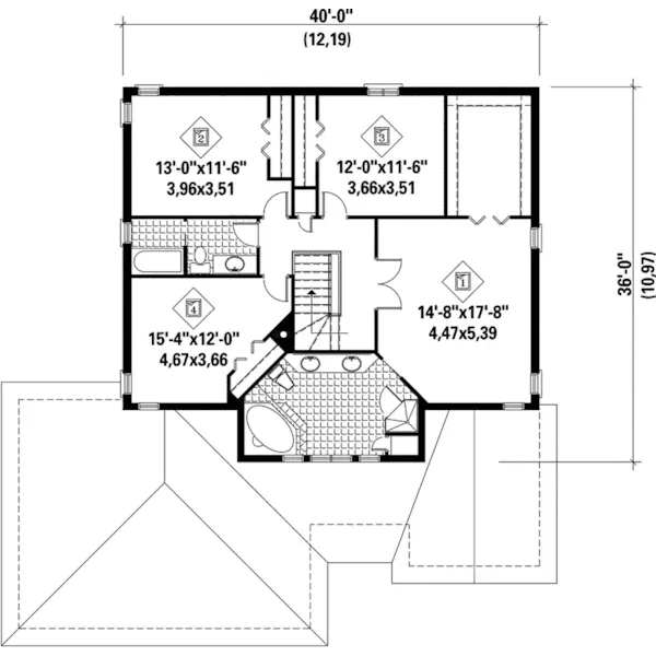 Modern House Plan Second Floor - Milton Traditional Home 126D-0085 - Shop House Plans and More