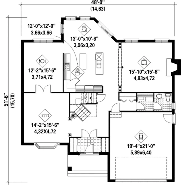 Country House Plan First Floor - Paddock Traditional Home 126D-0087 - Shop House Plans and More