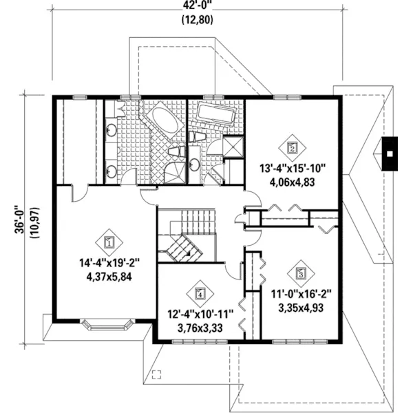 Country House Plan Second Floor - Paddock Traditional Home 126D-0087 - Shop House Plans and More