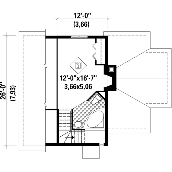 Rustic House Plan Second Floor - Serene Hills Mountain Home 126D-0088 - Shop House Plans and More