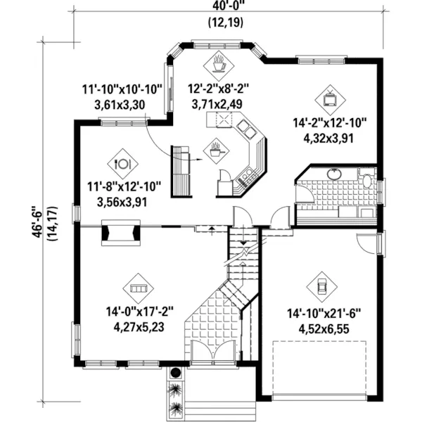 European House Plan First Floor - Foxwood Neoclassical Home 126D-0091 - Search House Plans and More