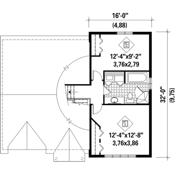 Modern House Plan Second Floor - Ackman Country Home 126D-0095 - Search House Plans and More