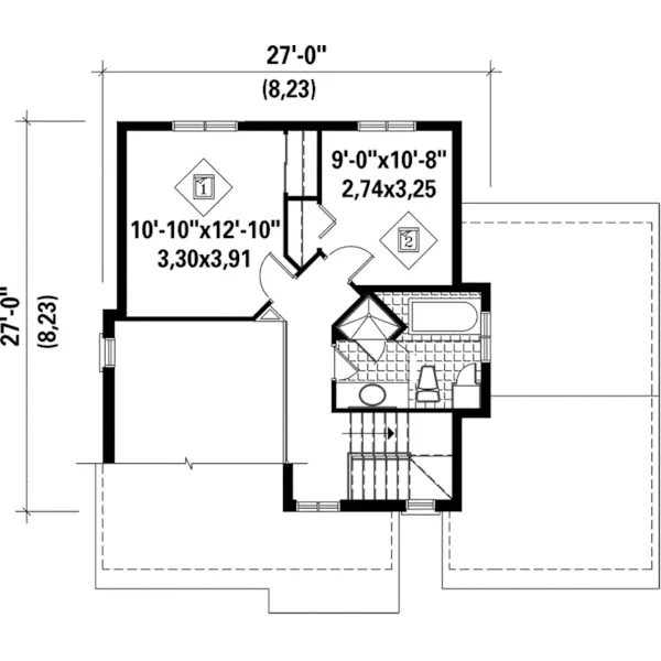 European House Plan Second Floor - Abita Modern Home 126D-0096 - Search House Plans and More