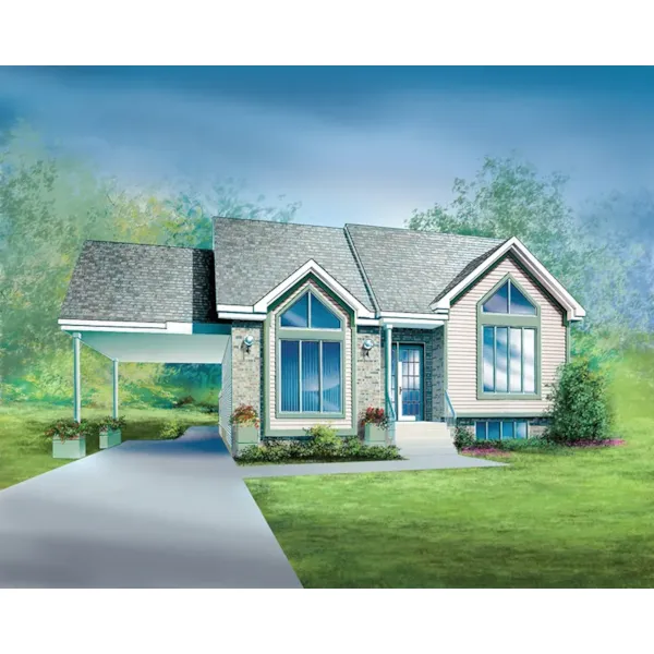 Ranch House Plan Front of Home - Lacey Contemporary Home 126D-0099 - Shop House Plans and More