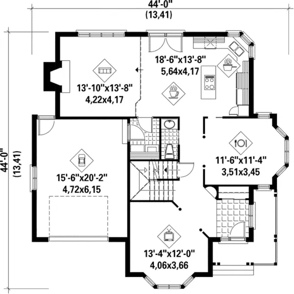 Country House Plan First Floor - Verona Victorian Home 126D-0103 - Shop House Plans and More