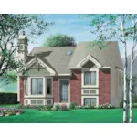 European House Plan Front of Home - Guifford Split-Level Home 126D-0104 - Search House Plans and More