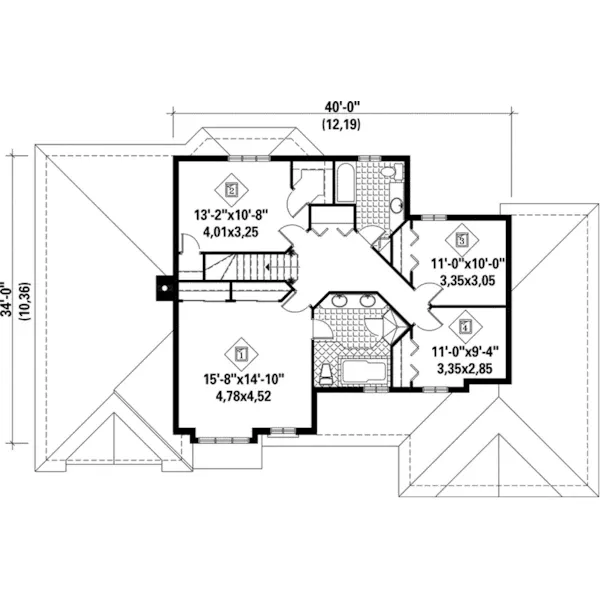 Modern House Plan Second Floor - Varrone Traditional Home 126D-0113 - Shop House Plans and More