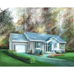 European House Plan Front of Home - Sherry Split-Level Home 126D-0119 - Shop House Plans and More