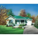 European House Plan Front of Home - Swiney Traditional Ranch Home 126D-0120 - Shop House Plans and More