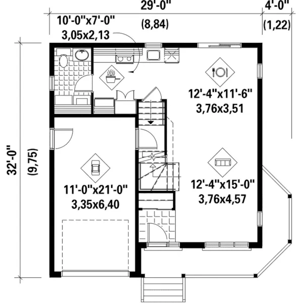 Victorian House Plan First Floor - Grayford Victorian Home 126D-0124 - Search House Plans and More