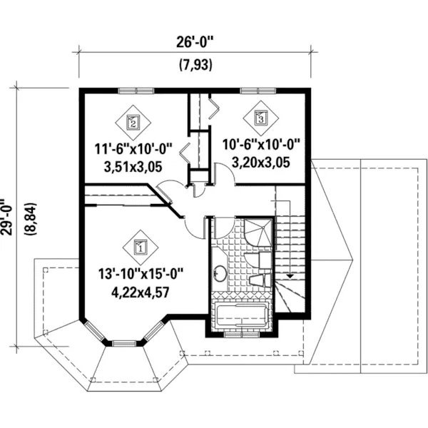 Country House Plan Second Floor - Hardin Country Victorian Home 126D-0126 - Search House Plans and More