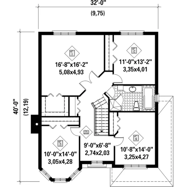 Victorian House Plan Second Floor - Heldmann Traditional Home 126D-0127 - Search House Plans and More