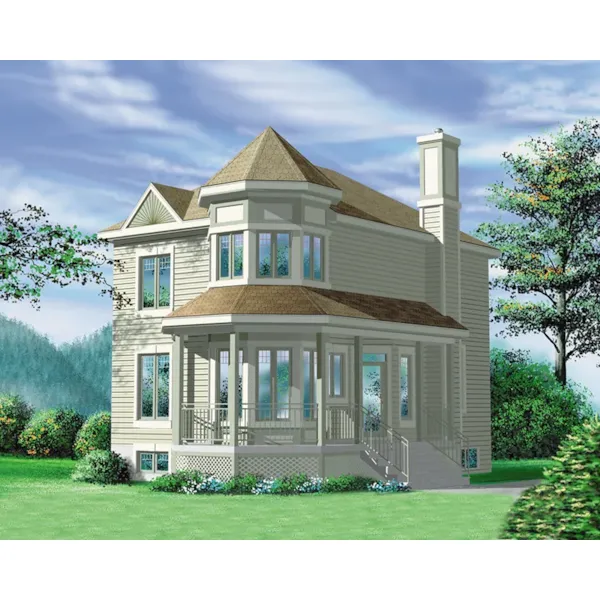 Victorian House Plan Front of Home - Nancy Country Farmhouse 126D-0129 - Shop House Plans and More