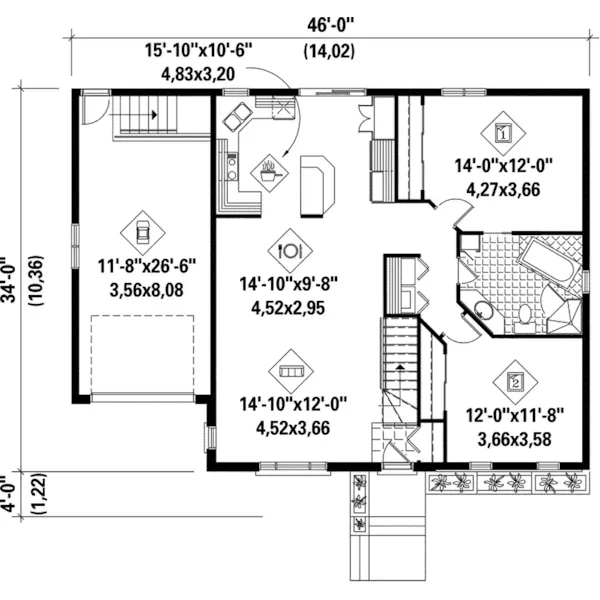 Country French House Plan First Floor - Ronald Traditional Home 126D-0137 - Shop House Plans and More