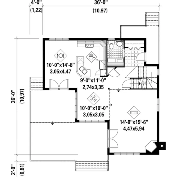 Cape Cod & New England House Plan First Floor - Marc Traditional 2-Story Home 126D-0138 - Shop House Plans and More