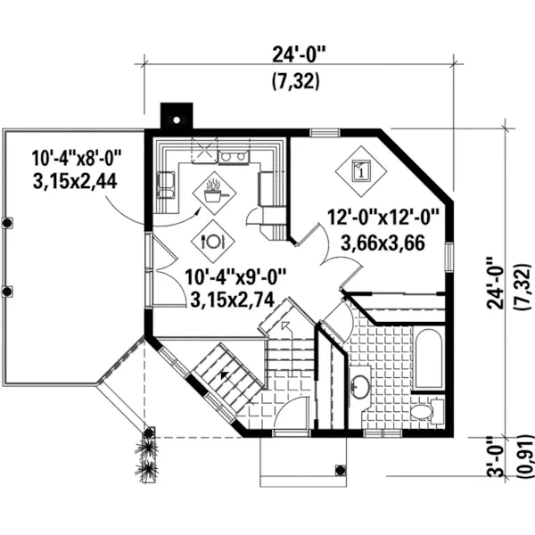 Victorian House Plan First Floor - Concord Country Home 126D-0141 - Search House Plans and More