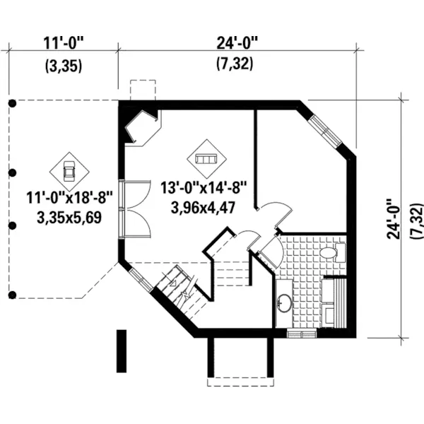 Victorian House Plan Lower Level Floor - Concord Country Home 126D-0141 - Search House Plans and More