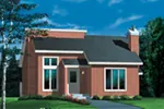 Saltbox House Plan Front of House 126D-0144