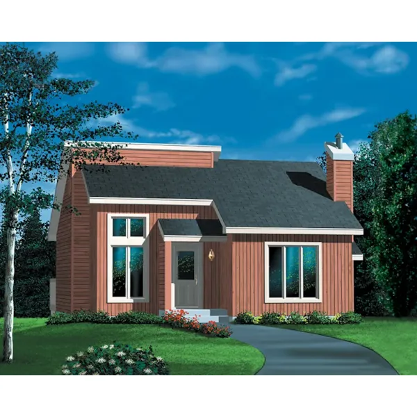 Saltbox House Plan Front of Home - Reid Contemporary Home 126D-0144 - Shop House Plans and More