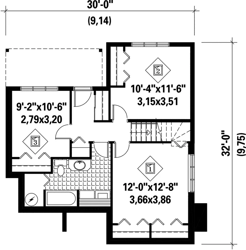Ranch House Plan Lower Level Floor - Reid Contemporary Home 126D-0144 - Shop House Plans and More