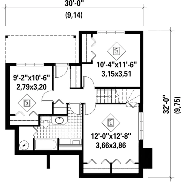 Saltbox House Plan Lower Level Floor - Reid Contemporary Home 126D-0144 - Shop House Plans and More