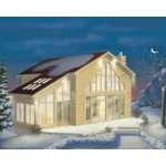 Mountain House Plan Front of Home - Holden Peak Rustic Mountain Home 126D-0146 - Search House Plans and More