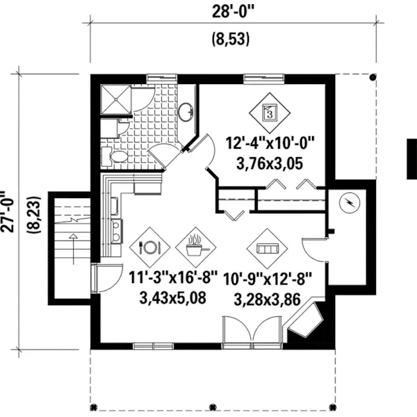 Country House Plan Lower Level Floor - Parkton Multi-Level Home 126D-0148 - Shop House Plans and More