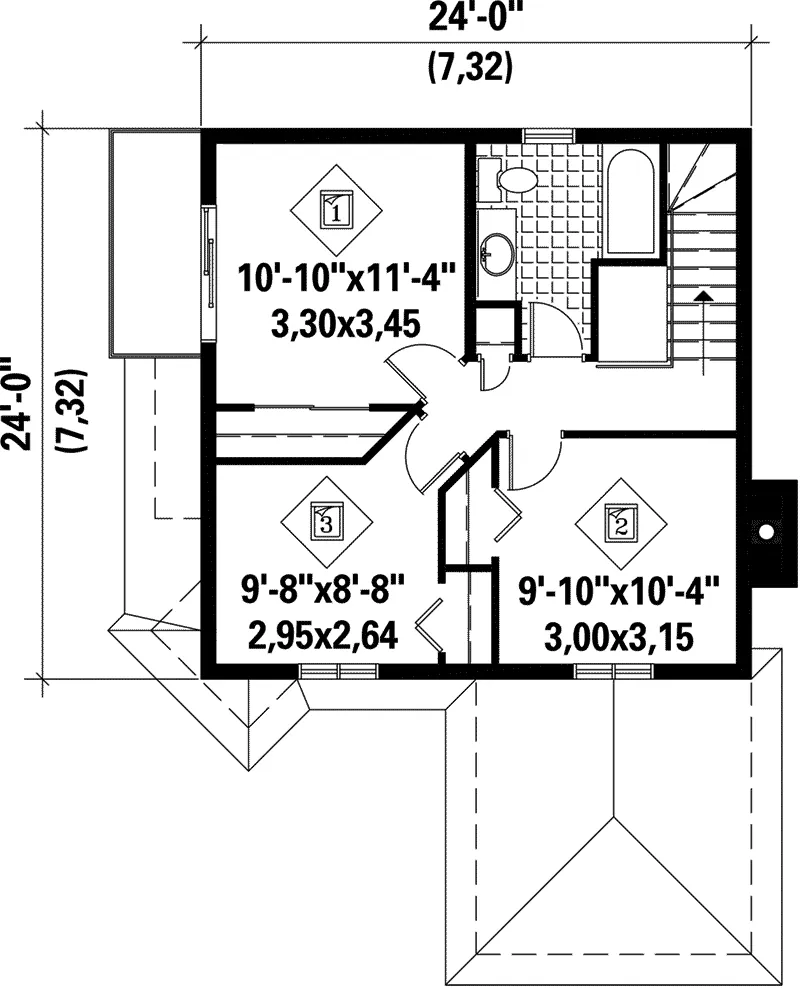 Prairie House Plan Second Floor - Pecan Grove Prairie Style Home 126D-0149 - Shop House Plans and More