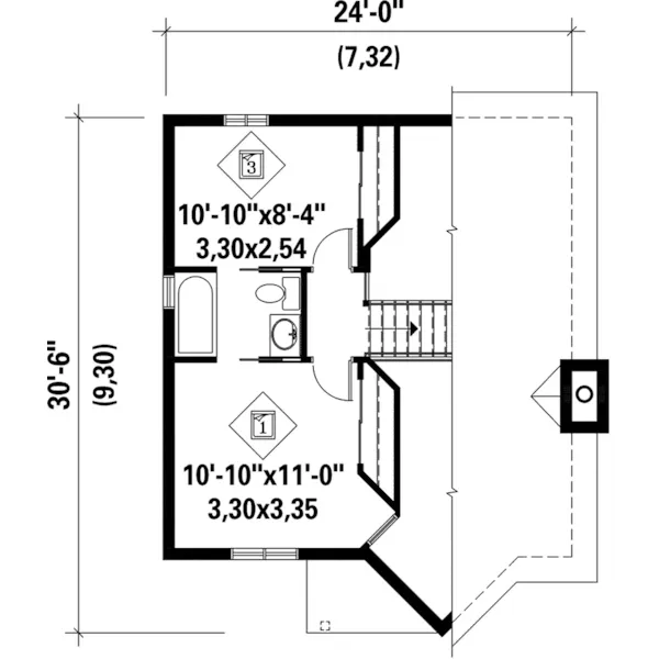 Waterfront House Plan Second Floor - Morgan Multi-Level Home 126D-0151 - Shop House Plans and More