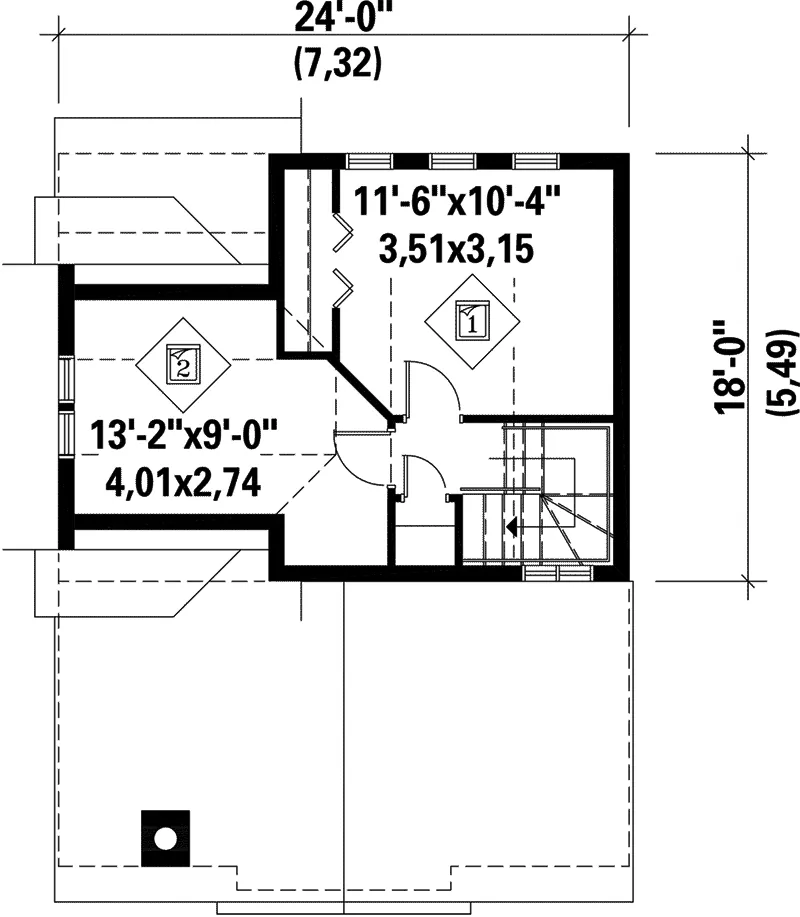 Vacation House Plan Second Floor - Aaron Bay A-Frame Home 126D-0153 - Search House Plans and More