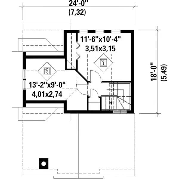 Waterfront House Plan Second Floor - Aaron Bay A-Frame Home 126D-0153 - Search House Plans and More