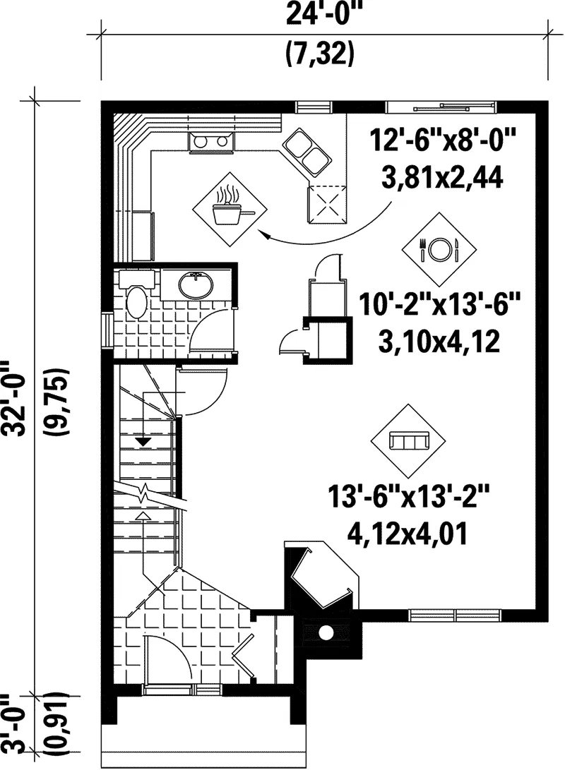 Traditional House Plan First Floor - Leaman Traditional Home 126D-0163 - Shop House Plans and More