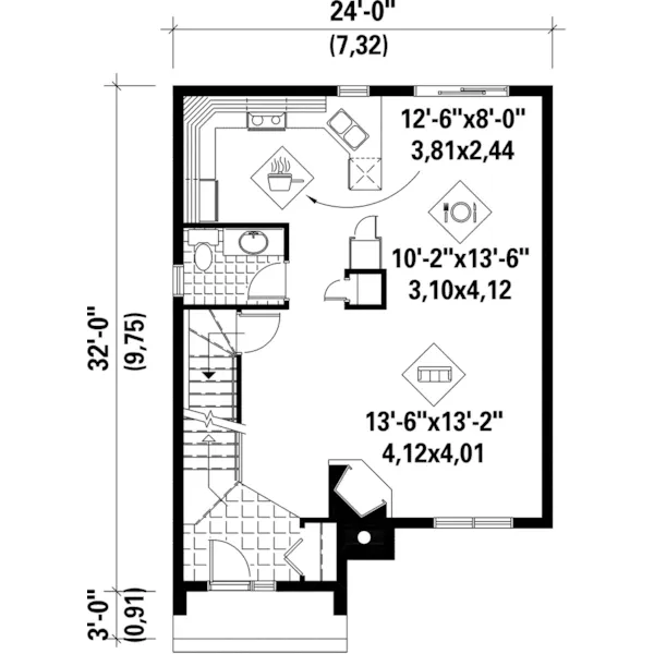 Traditional House Plan First Floor - Leaman Traditional Home 126D-0163 - Shop House Plans and More