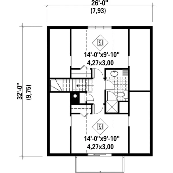 Waterfront House Plan Second Floor - Lemay Lake Vacation Cabin 126D-0164 - Shop House Plans and More