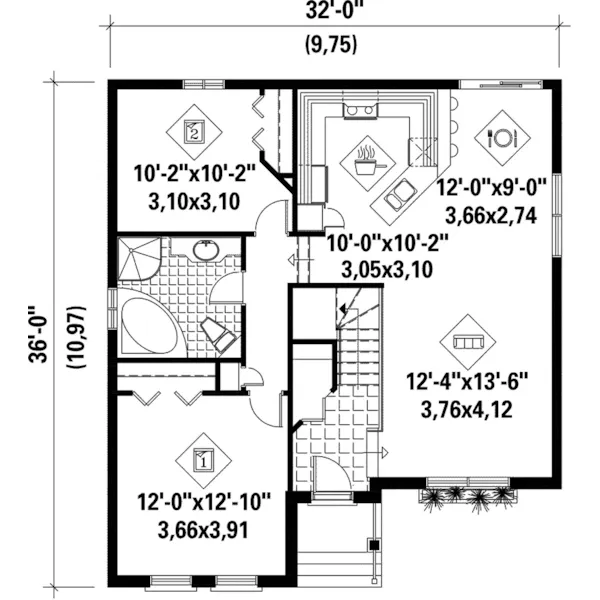 Country French House Plan First Floor - Pemberley European Home 126D-0172 - Shop House Plans and More