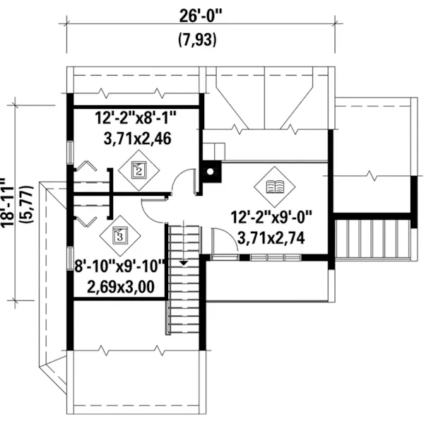 Modern House Plan Second Floor - Mountlake Rustic Modern Home 126D-0174 - Shop House Plans and More