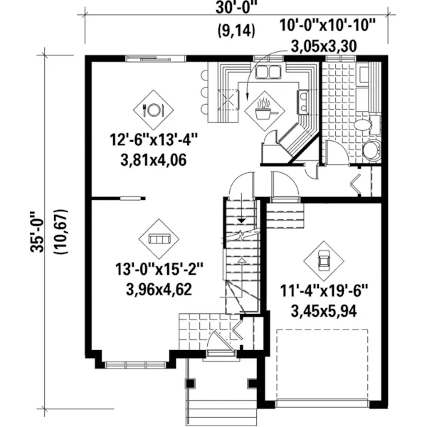 Cape Cod & New England House Plan First Floor - Payne Traditional Home 126D-0175 - Shop House Plans and More