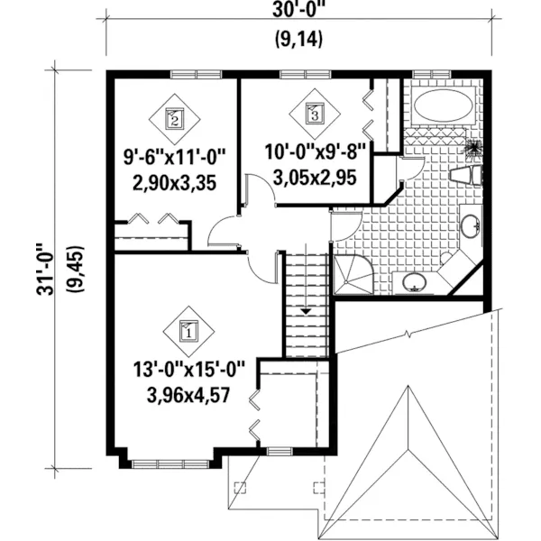 Cape Cod & New England House Plan Second Floor - Payne Traditional Home 126D-0175 - Shop House Plans and More