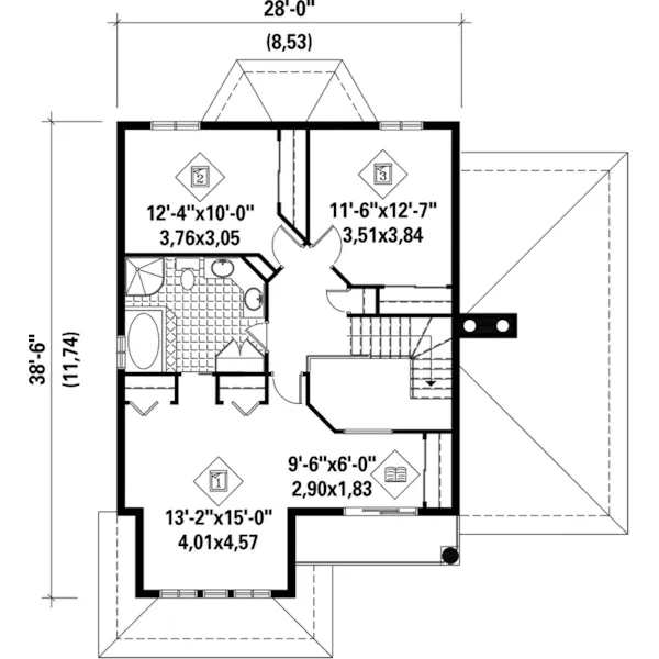 European House Plan Second Floor - Elsing Prairie Style Home 126D-0177 - Search House Plans and More