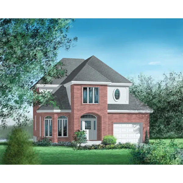 European House Plan Front of Home - Bretton Traditional Home 126D-0180 - Search House Plans and More