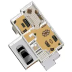 European House Plan 3D First Floor - Ramira Traditional Home 126D-0181 - Shop House Plans and More