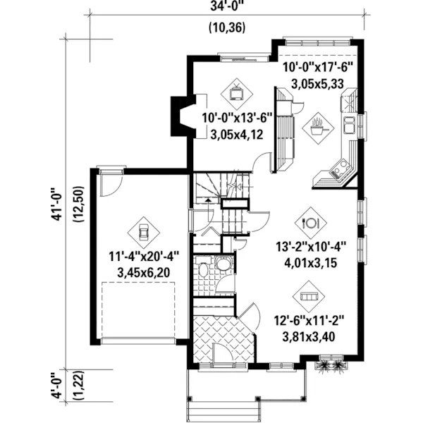 European House Plan First Floor - Ramira Traditional Home 126D-0181 - Shop House Plans and More