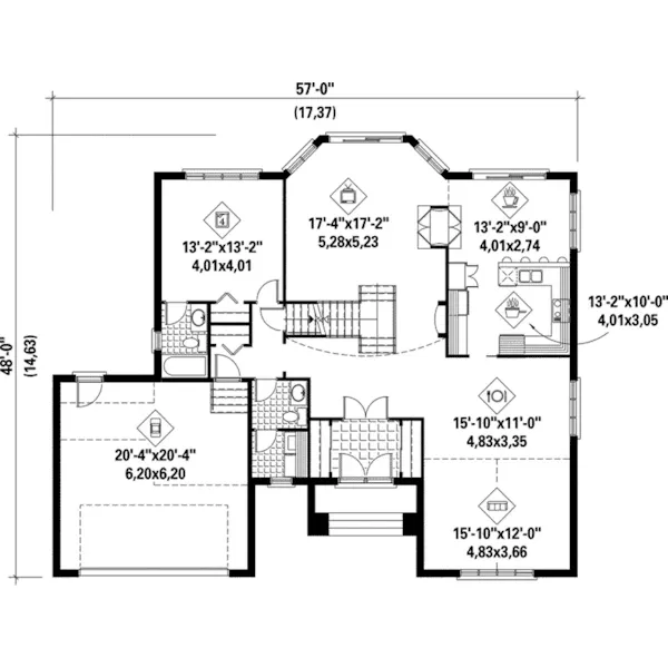 European House Plan First Floor - Van Beek Luxury Home 126D-0185 - Shop House Plans and More