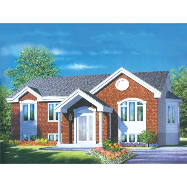 Ranch House Plan Rear Photo 01 - Lorelle Split-Level Home 126D-0188 - Shop House Plans and More